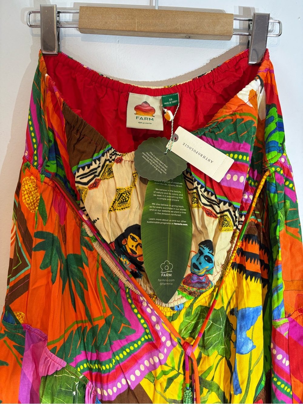 Anthropologie x Farm Rio Palila Fringed Midi Dress Size XS NWT - Picture 12 of 12